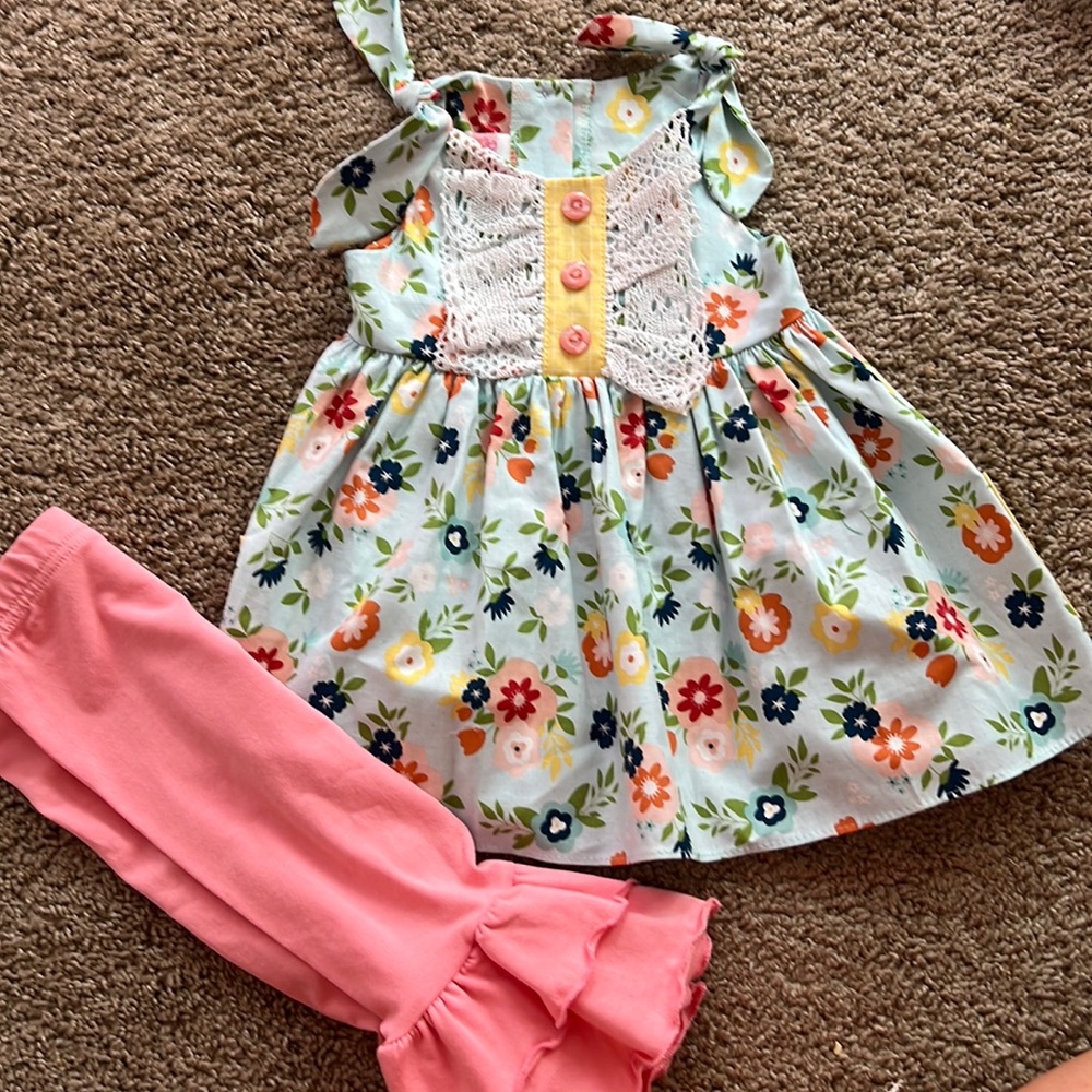 Flowery pant set